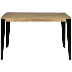BOX Furniture Lunds Tisch 100x60x75cm Schwarz aus massivem Kiefernholz mit Vintage-Industrie-Stil Finish Box Möbel