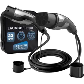Launch Europe Ladekabel Typ 2 | 22kW | 7m