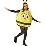 dressforfun Kostüm Kinderkostüm Cartoon Biene, Poncho in Einheitsgröße gelb|schwarz 128 (7-8 Jahre) | 128 (7-8 Jahre)