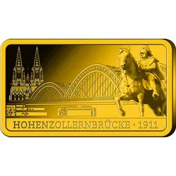 1 Gramm Goldbarren Hohenzollernbrücke