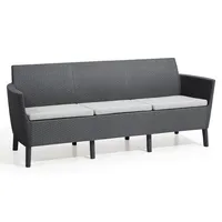 Gartensofa Polyrattan-Sofa SALEMO - 3er graphit