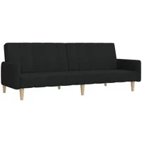 vidaXL Schlafsofa 2-Sitzer Schwarz Stoff