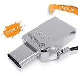 Mini USB C Stick Dual 32GB - 2 in 1 Funktion > USB 3.0 & Type C < Wasserdicht, Klein & Extrem Schnell - Aus Metall Ideal für Schlüssel-Anhänger - Flash Drive Speicherstick USB-C 32 GB