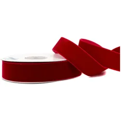 Creativery 25mm Samtband 5m Schleifenband Geschenkband Borten Stoffband Dekoband Rot