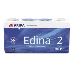 Fripa Edina Toilettenpapier, 2-lagig 1010809 , 1 Packung = 8 Rollen à 400 Blatt