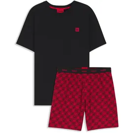 hugo underwear HUGO Shorty Aaron (Set, 2 tlg) aus Stretch-Baumwolle mit Stack-Logos, regular fit bunt|rot|schwarz XL (52)