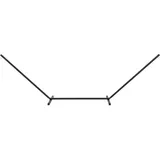 Hängemattengestell, Stabiler Rahmen, Schwarz Epoxidbeschichtetes Metall, Abmessungen: 3,60 M (l) X 0,92 M (b) X 1,12 M (h)