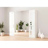 Musterring Drehtürenschrank Imola W inkl. Einlegeböden und Kleiderstangen, mit Glas- und Spiegeltüren weiß 246,3 cm x 216 cm x 58 cm