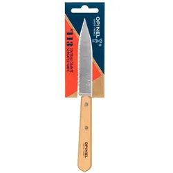 Opinel Küchenmesser No. 113 Messer mit Wellenschliff natur
