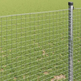 vidaXL Geschweißter Drahtzaun 0,5 x 50 m Silber/Stahl