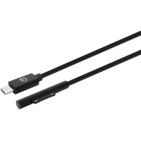 Manhattan Surface Connect Ladekabel Surface Connect und USB-C-Stecker 15V/3A 1,8m schwarz