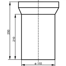 Sanitärtechnik Eisenberg WC-Anschlussstutzen 250 mm DN100