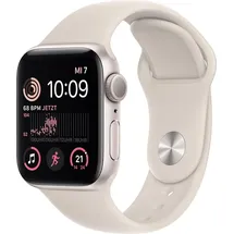 Apple Watch SE 2022 GPS 40 mm Aluminiumgehäuse polarstern, Sportarmband polarstern