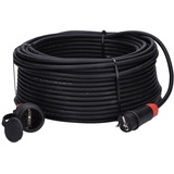 Voxura Schuko Gummi-Verlängerungskabel Schuko-Stecker-Kupplung Adapter Außenbereich Stromkabel Garten Baustelle Industrie Märkte 3-polig 230V H07RN-F 3x1,5 16/3 16A IP54 50m
