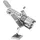 Invento Fascinations Metal Earth MMS093 - 502513, Hubble Telescope, Konstruktionsspielzeug, 1 Metallplatine, ab 14 Jahren