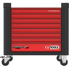 KS Tools PERFORMANCEplus P30 SCHWARZ/ROT Werkstattwagen mit 8 Schubladen
