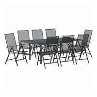 VidaXL Garten Essgruppe 9 pcs Stahl 3378835