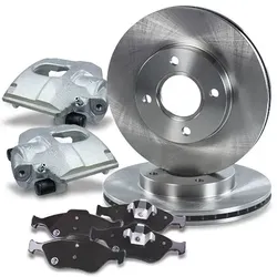 Atec 2x Bremsscheibe +Beläge +Bremssättel Vorderachse für Ford, Mazda
