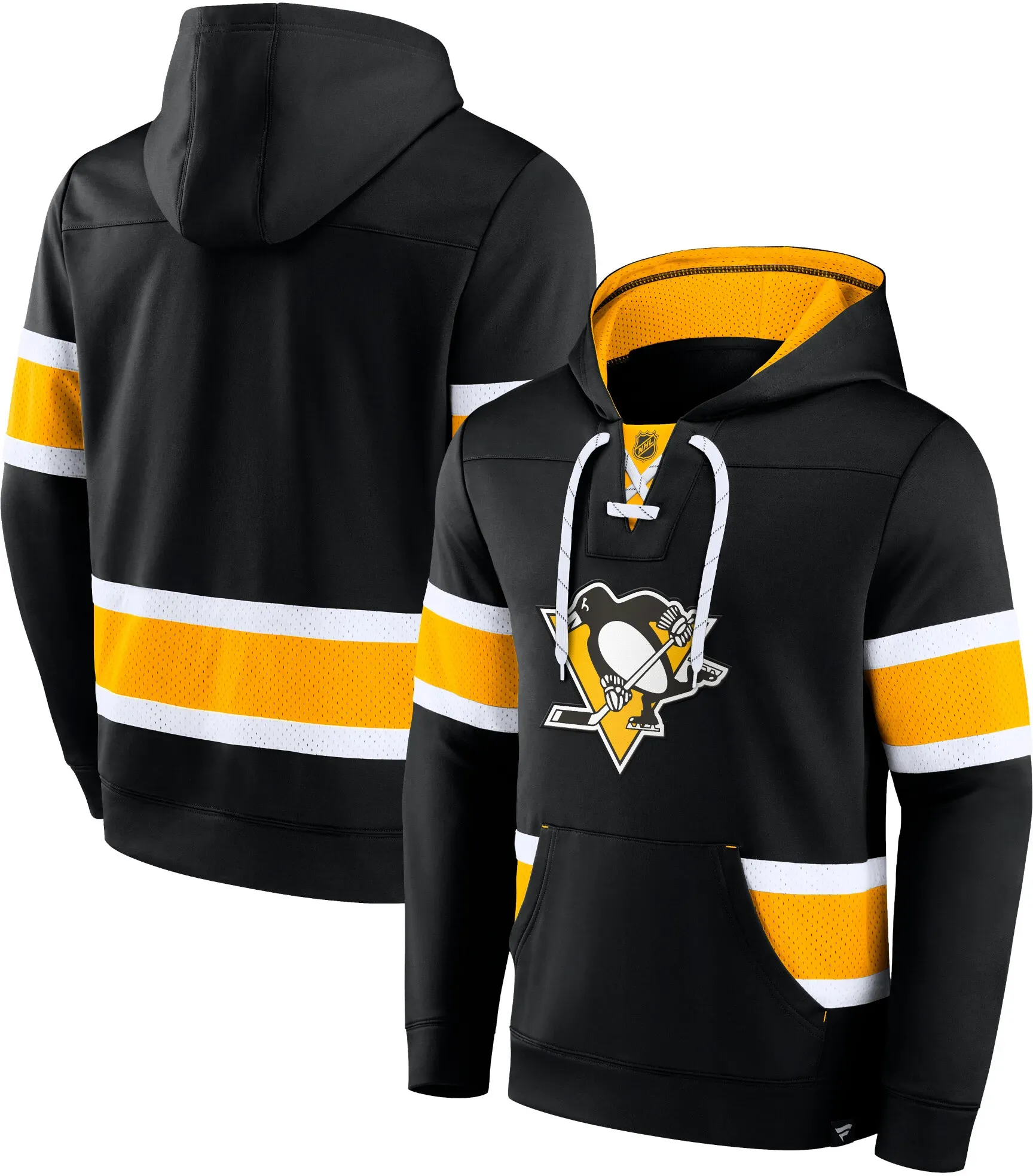 Herren Hoodie Fanatics Iconic NHL Exclusive Mens Iconic NHL Exclusive Pullover Hoodie Pittsburgh Penguins S - Schwarz