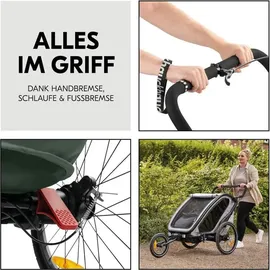 hauck Bike N Walk Duo Fahrradanhänger grün 2023