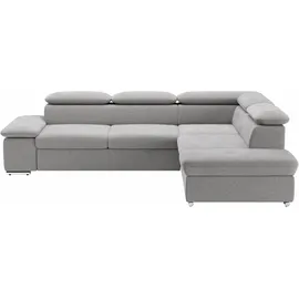 sit&more Ecksofa Valantine V, wahlweise mit Bettfunktion, grau