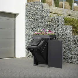 ML-Design Mülltonnenbox 68 x 80 x 124 cm anthrazit-holzoptik