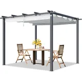 TOOLPORT PRIMEYARD Pergola Terrassenüberdachung mit Schiebedach