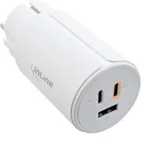 InLine USB PD Netzteil, GaN Ladegerät, 3-Port, Dual USB-C + USB-A, 65W, weiß