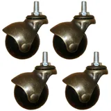 LLPEIJIE026 4 Stück Ball Caster,Lenkrollen,Möbelrollen,Vintage Antique Swivel Caster,Nylon Ersatzrolle,für Sofa,Tisch,Couchtisch,Babybett und andere Möbel(M8)