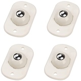 4 Stück Mini Möbelrollen, Selbstklebendes Rollenrad, Rollen zum Kleben, Klebstoff Universal Räder, Drehbare Ball Pulley, Mini Swivel Rollen Räder, Für Übertragen von Geräten, Möbeln, Maschinen (Weiss)