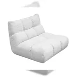 KAWOLA Drehsessel VIVIEN Cord 80 x 90 x 90 cm Weiß drehbar