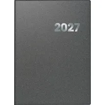 Brunnen Buchkalender 789 A4 1 Tag/Seite Kunststoff-Einband Reflection grau 2027