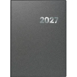 Brunnen Buchkalender 789 A4 1 Tag/Seite Kunststoff-Einband Reflection grau 2027