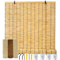Bambusrollo Sonnenschutz Sichtschutz Bambus Rollo, Retro Raffrollos Bambus 40 60 80 90 100 120 140 150 160 180cm Bambus Jalousien Büro Fenster Bambus Vorhänge für Pavillon Terrasse Veranda Balkon