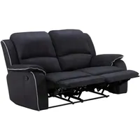 Relaxsofa 2-Sitzer - Microfaser - Schwarz - hernani
