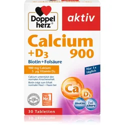 Doppelherz Calcium 900 + D3 Tabletten zur Unterstützung der Knochen-, Gelenks- und Zahngesundheit 30 TABL