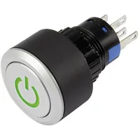 TRU Components 1303030 LAS1-AWY-11T/G/12V/P Drucktaster 250 V/AC 3 A