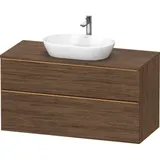 Duravit Waschtischunterschrank wandhängend „D-Neo“ 120 × 66,4 × 55 cm in Nussbaum Dunkel