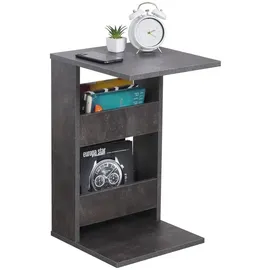 Ricoo Beistelltisch Grau Holz 35 x 60 x 40 cm