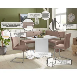 Home Affaire Eckbank HOME AFFAIRE "Charissa", braun (schlamm), B:190cm H:90cm T:140cm, Holzwerkstoff, Massivholz, Sitzbänke, Eckbank, in 3 Größen, verschiedene Qualitäten