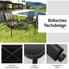 Costway Sitzgarnitur 4-tlg. grau