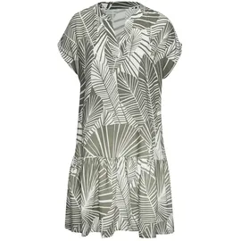 s.Oliver Blusenkleid mit Blätterdruck Grün 38