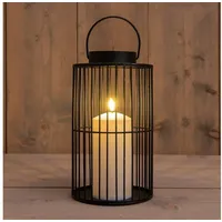 Spetebo - Metall Laterne mit LED Kerze mit Timer