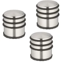 Relaxdays Türstopper Silber/Schwarz 8 cm