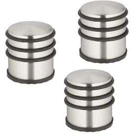 Relaxdays Türstopper Silber/Schwarz 8 cm