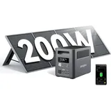 AFERIY Stromerzeuger 1800W Tragbare Powerstation, 1024Wh LiFePO4 Batterie, 1,8 in kW, (1-tlg), mit 200W Solarpanel, 9 Anschlüsse, für Outdoors Camping