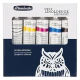 Schmincke Aqua Linoldruck Farben 5 St. 100 ml Türkis/Mehrfarbig