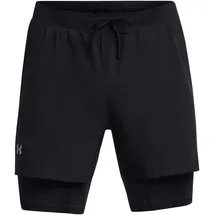 Under Armour Herren Short Launch 5 2-IN-1 Shorts 1382640-001 XXXL - Black - XXXL