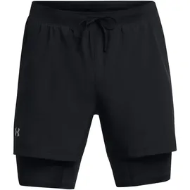 Under Armour Herren Short Launch 5 2-IN-1 Shorts 1382640-001 XXXL - Black - XXXL