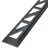 Dalsys Fliesenschiene 2,5m x 10mm, Edelstahl Schwarz Winkelprofil